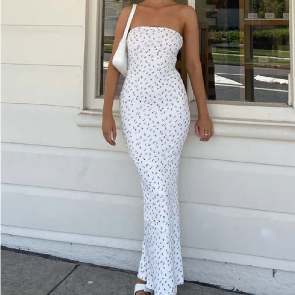 Princess Polly White Floral Oscar Dress